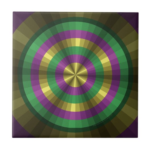 Mardi Gras Illusion Tile Fliese (Vorderseite)