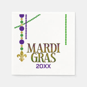 Mardi Gras individuell anpassbares Papier-Taschent Serviette