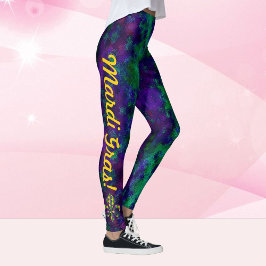 Mardi Gras Individuelle Name Leggings