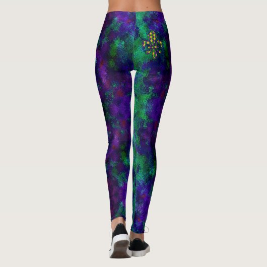 Mardi Gras Individuelle Name Leggings (Rückseite)