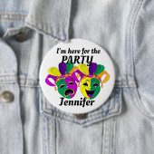 Mardi Gras Individuelle Name PARTY Button Mardigra (Beispiel)