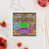 Mardi Gras - individueller Cocktail Napkins Serviette (Beispiel)