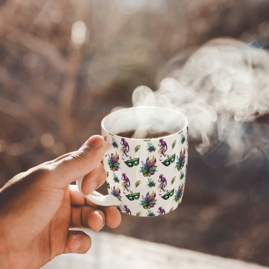 Mardi Gras Inspirierte Tasse