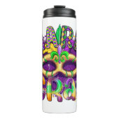 Mardi-Gras inspirierter thermischer Becher (Vorderseite)
