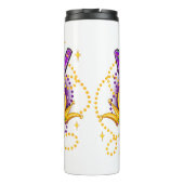 Mardi-Gras inspirierter thermischer Becher (Rückseite)