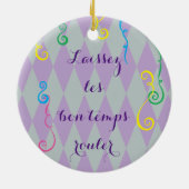 Mardi Gras Italian Greyhound Keramik Ornament (Hinten)