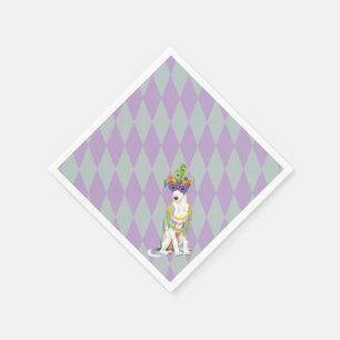Mardi Gras Italian Greyhound Serviette
