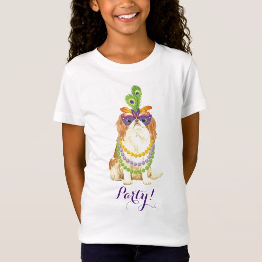 Mardi Gras Japanese Chin T-Shirt (Vorderseite)