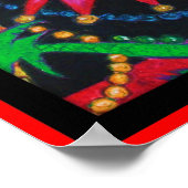 Mardi Gras Jazz Cat Poster (Ecke)