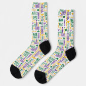 Mardi Gras Jazz Socken (Linkes Detail)