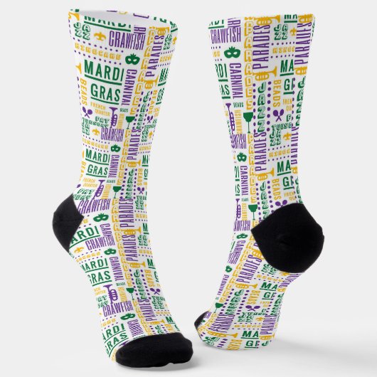 Mardi Gras Jazz Socken (Gewinkelt)