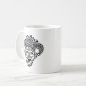 Mardi Gras Jester b/w Kaffeetasse (Vorderseite Links)