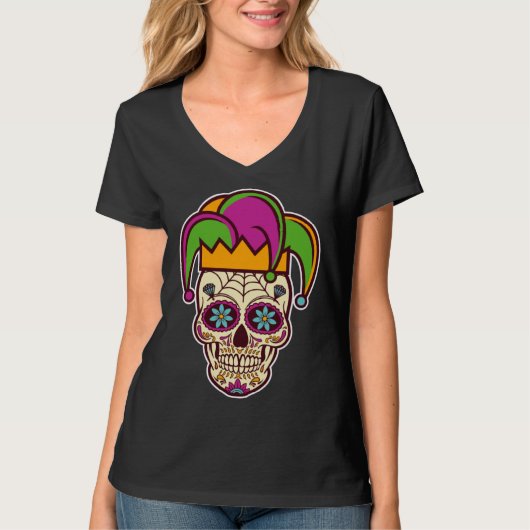 Mardi Gras Jester Costume Louisianians Pride T-Shirt (Vorderseite)