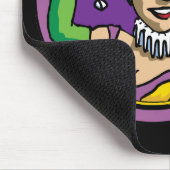 Mardi Gras Jester Girl Mousepad (Ecke)