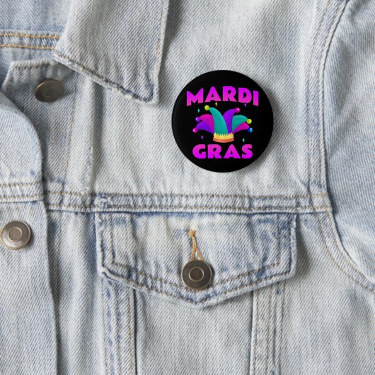 Mardi Gras Jester Hat Button (Beispiel)