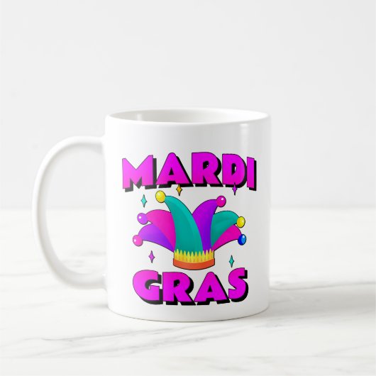Mardi Gras Jester Hat Classic Mug Kaffeetasse (Links)