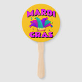 Mardi Gras Jester Hat Hand Fan Fächer (Rückseite)