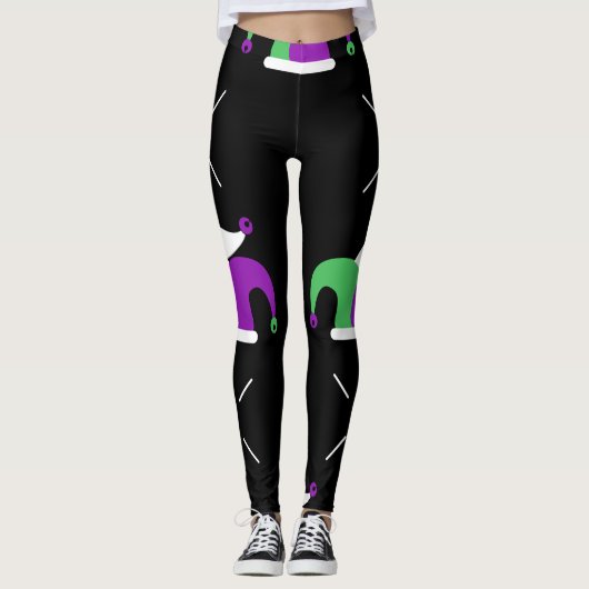Mardi Gras Jester Hat Leggings (Vorderseite)