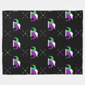 Mardi Gras Jester Hat Pattern Fleece Blanket (Vorderseite (Horizontal))