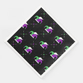 Mardi Gras Jester Hat Pattern Napkin Serviette (Ecke)