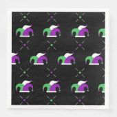 Mardi Gras Jester Hat Pattern Napkin Serviette (Vorderseite)