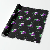 Mardi Gras Jester Hat Wrapping Paper Geschenkpapier (Ungerollt)