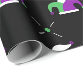 Mardi Gras Jester Hat Wrapping Paper Geschenkpapier (Rolleneckpunkt)