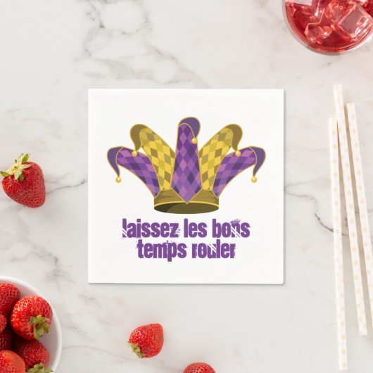 Mardi Gras Jester Laissez les bons temps rouller Serviette (Beispiel)