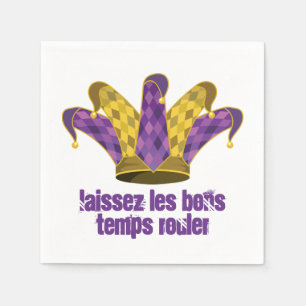 Mardi Gras Jester Laissez les bons temps rouller Serviette