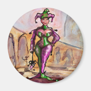 Mardi Gras Jester Magnet