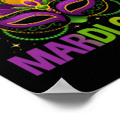 Mardi Gras Jester Maske Kostüme Kinder Mädchen Män Poster (Ecke)