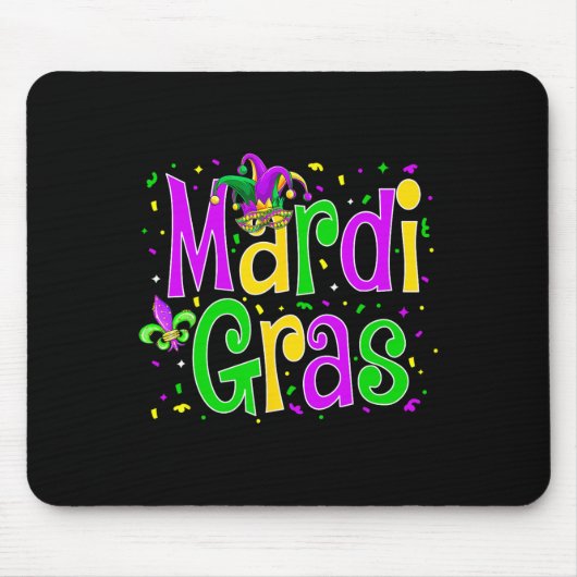 Mardi Gras Jester New Orleans Carnival Wome Mousepad (Vorne)