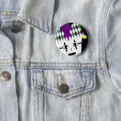 Mardi Gras Jester Party Button (Beispiel)