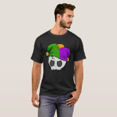 Mardi Gras Jester Skull  New Orleans Carnival Para T-Shirt (Vorne ganz)