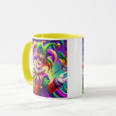 Mardi Gras Jester Tasse - Bunter Karneval (Vorderseite Links)