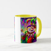 Mardi Gras Jester Tasse - Bunter Karneval (VorderseiteRechts)