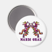 Mardi Gras Jesters Magnet (Vorderseite/Rückseite)