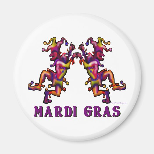 Mardi Gras Jesters Magnet (Vorne)
