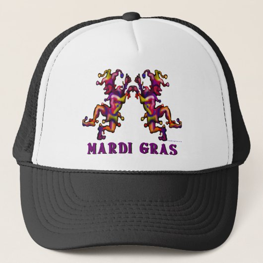 Mardi Gras Jesters Truckerkappe (Vorderseite)