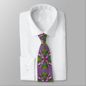 Mardi Gras Jewel Tones Lila NeckTie Krawatte (Gebunden)