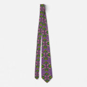 Mardi Gras Jewel Tones Lila NeckTie Krawatte (Rückseite)