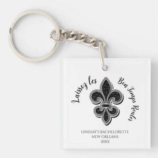 Mardi Gras Junggeselinnen-Abschied Schlüsselanhänger (Vorderseite)