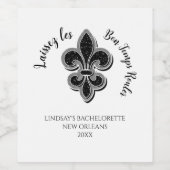 Mardi Gras Junggeselinnen-Abschied Weinetikett (Einzelnes Label)