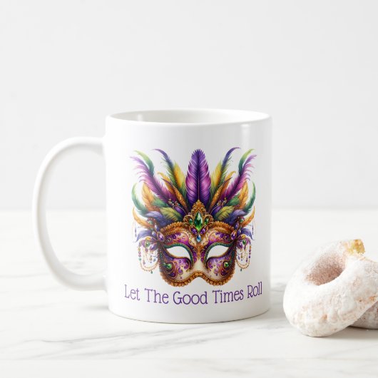 Mardi Gras Kaffeetasse (Mit Donut)