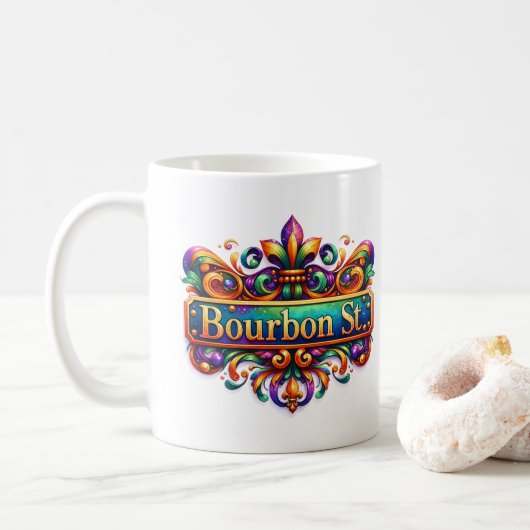 Mardi Gras Kaffeetasse (Mit Donut)