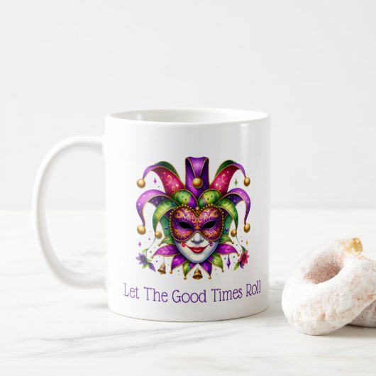 Mardi Gras Kaffeetasse (Mit Donut)