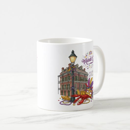 Mardi Gras Kaffeetasse (VorderseiteRechts)