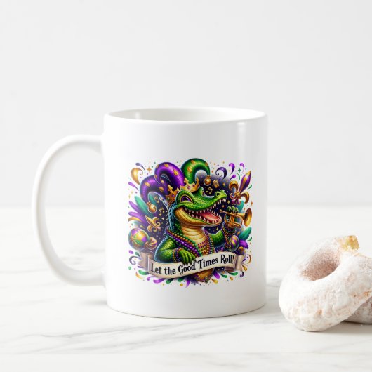 Mardi Gras Kaffeetasse (Mit Donut)