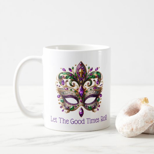 Mardi Gras Kaffeetasse (Mit Donut)