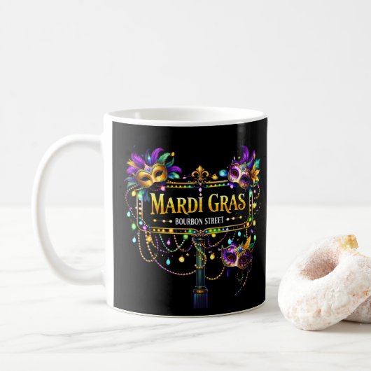 Mardi Gras Kaffeetasse (Mit Donut)
